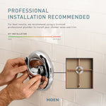 Moen Adler Chrome 3-handle Single function 4-in Round Bathtub and shower Faucet (Valve Included), 82663, MSRP: $119.00, FINAL PRICE: $64.99 + TAX