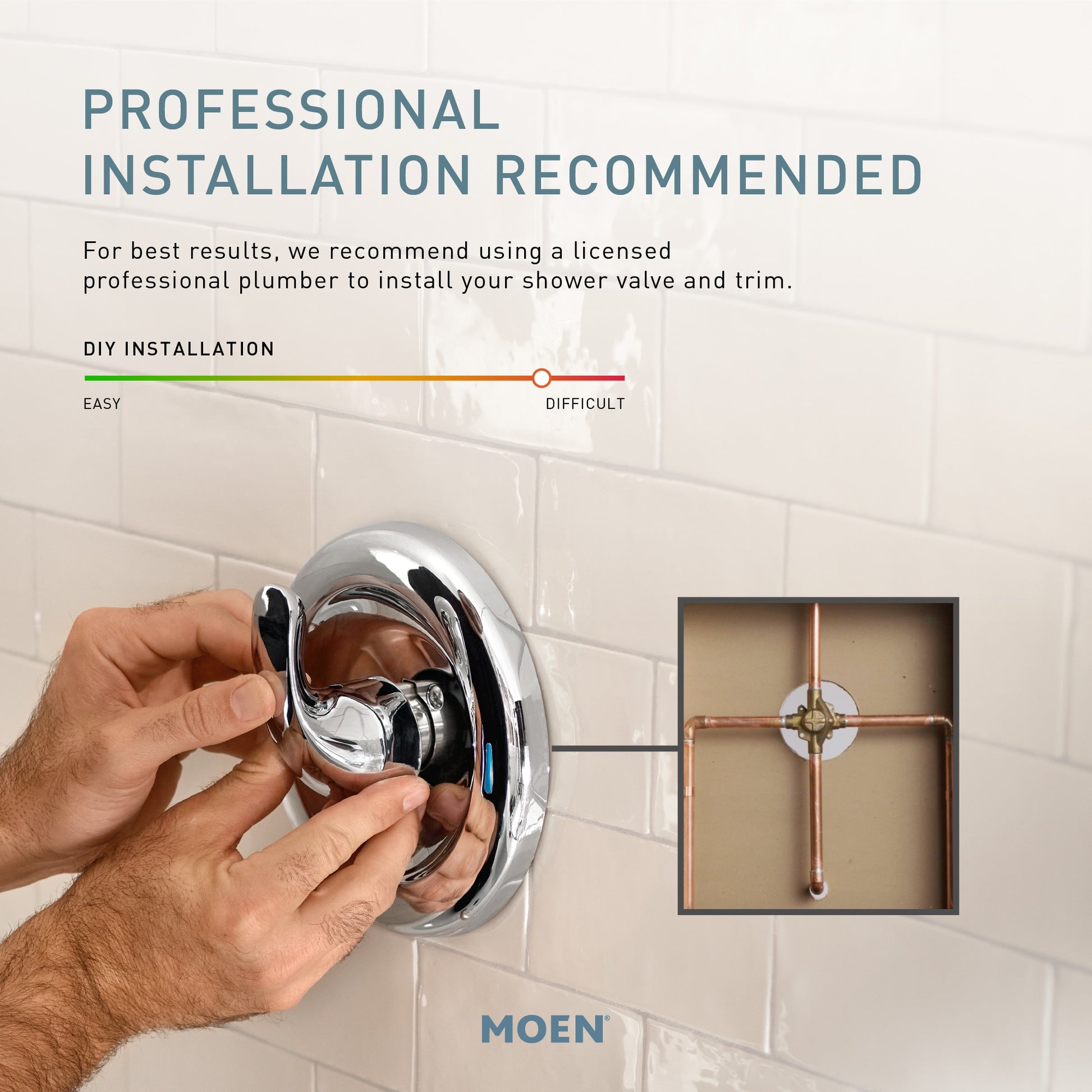 Moen Beric Bronzed Gold 1-handle Handheld 4.8-in Rectangle Bathtub and shower Faucet ( Valve Included )