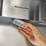 KitchenAid 25.1-cu ft Counter-Depth 41-in Wide Side-by-Side Refrigerator Built-In ,Water and Ice Dispenser ( Black Stainless Steel