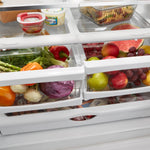 Whirlpool Standard-Depth 22.1-cu ft 3 -Door 35-in Wide French Door Refrigerator with Water Dispenser ( Stainless Steel ) ENERGY STAR Certified