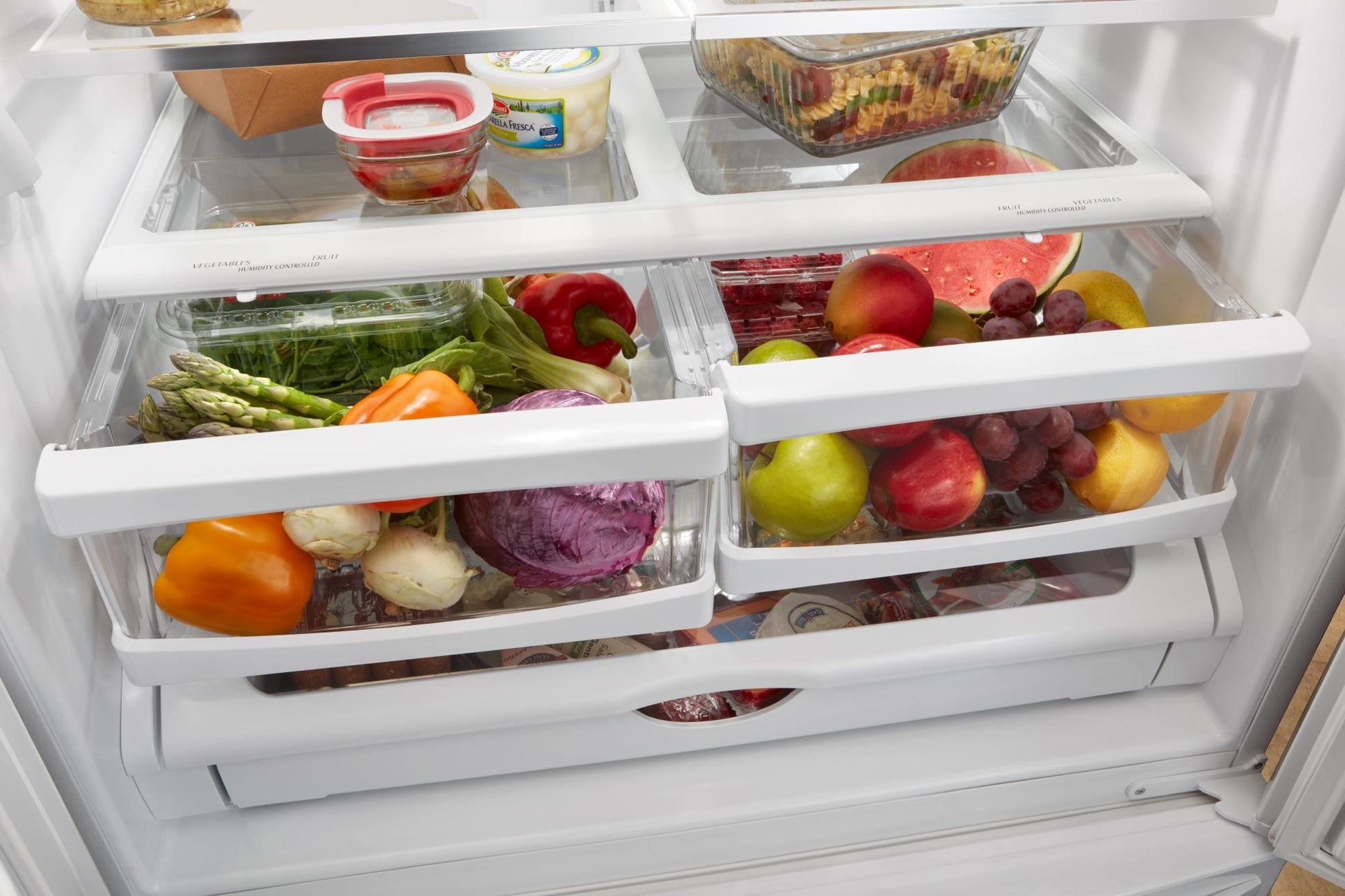 Whirlpool Standard-Depth 22.1-cu ft 3 -Door 35-in Wide French Door Refrigerator with Water Dispenser ( Stainless Steel ) ENERGY STAR Certified