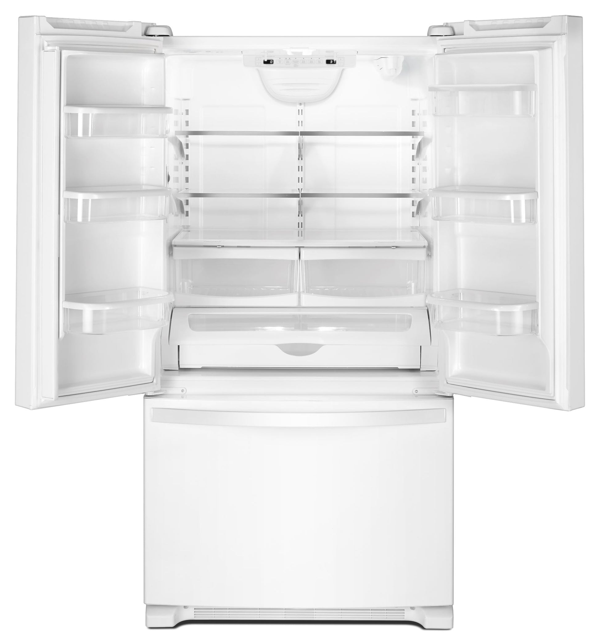 Whirlpool Standard-Depth 22.1-cu ft 3 -Door 35-in Wide French Door Refrigerator with Water Dispenser ( White ) ENERGY STAR Certified