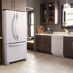 Whirlpool Standard-Depth 22.1-cu ft 3 -Door 35-in Wide French Door Refrigerator with Water Dispenser ( White ) ENERGY STAR Certified