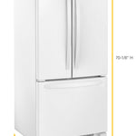 Whirlpool Standard-Depth 22.1-cu ft 3 -Door 35-in Wide French Door Refrigerator with Water Dispenser ( White ) ENERGY STAR Certified