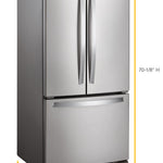 Whirlpool Standard-Depth 22.1-cu ft 3 -Door 35-in Wide French Door Refrigerator with Water Dispenser ( Stainless Steel ) ENERGY STAR Certified