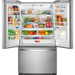 Whirlpool Standard-Depth 22.1-cu ft 3 -Door 35-in Wide French Door Refrigerator with Water Dispenser ( Stainless Steel ) ENERGY STAR Certified
