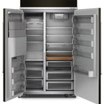 KitchenAid 25.1-cu ft Counter-Depth 41-in Wide Side-by-Side Refrigerator Built-In ,Water and Ice Dispenser ( Black Stainless Steel