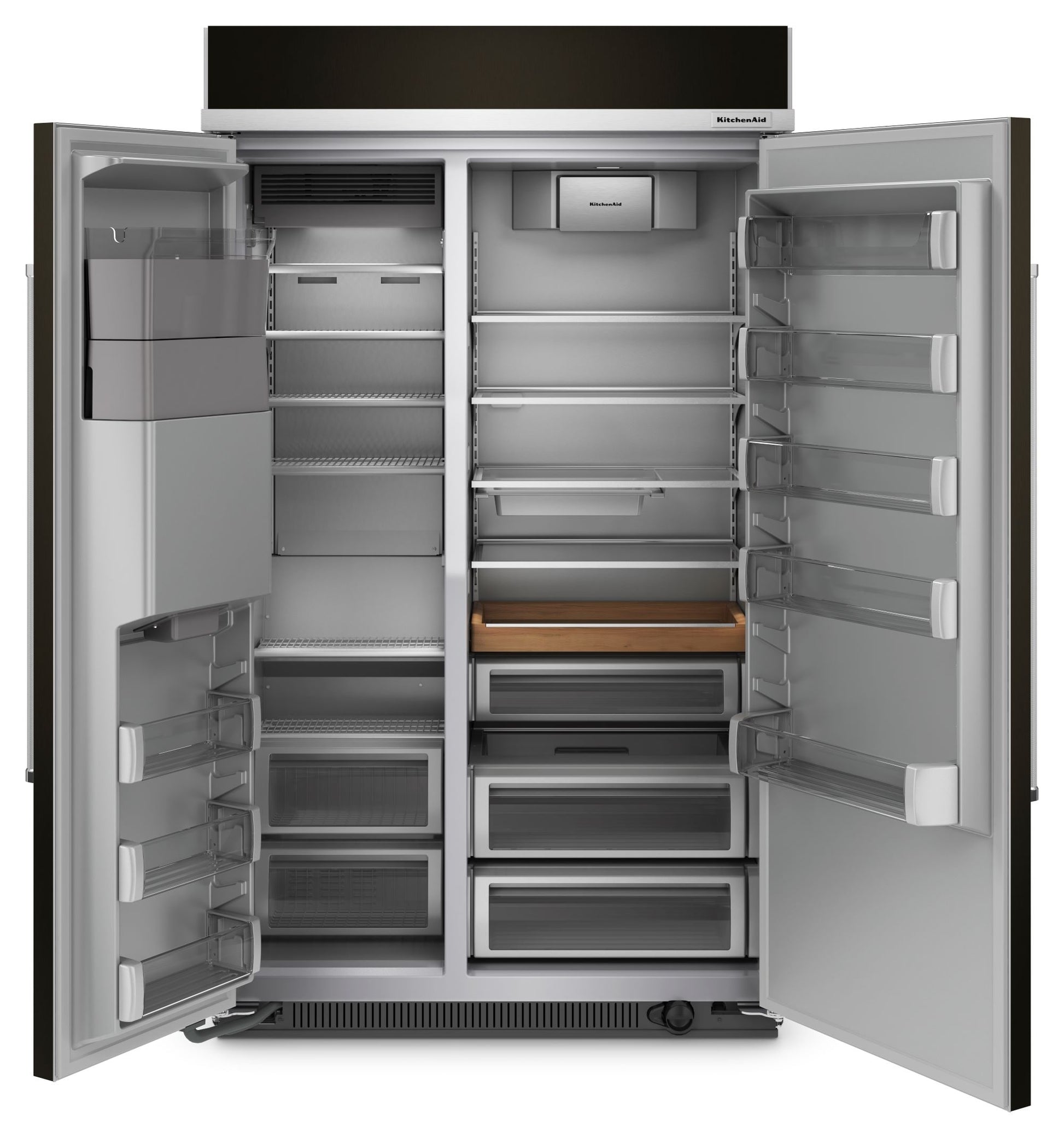 48 in. 29.4 cu. ft. Countertop Depth Side-by-Side Refrigerator in Black Stainless Steel with Print Shield Finish