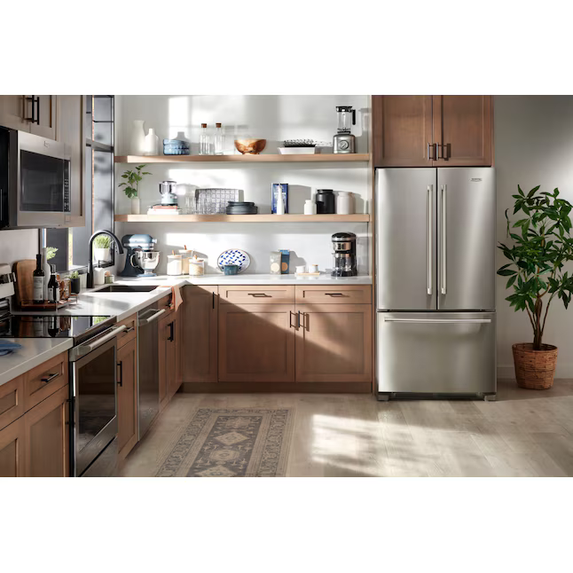 Maytag Standard-Depth 25.2-cu ft 3-Door 36-in French Door Refrigerator with Ice Maker (Fingerprint Resistant Stainless Steel), MRFF4136RZ/01 *JR2510, Retail: $2,399.00, FINAL PRICE: $1,299.99 + TAX