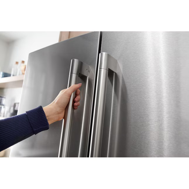Maytag Standard-Depth 25.2-cu ft 3-Door 36-in French Door Refrigerator with Ice Maker (Fingerprint Resistant Stainless Steel), MRFF4136RZ/01 *JR2510, Retail: $2,399.00, FINAL PRICE: $1,299.99 + TAX
