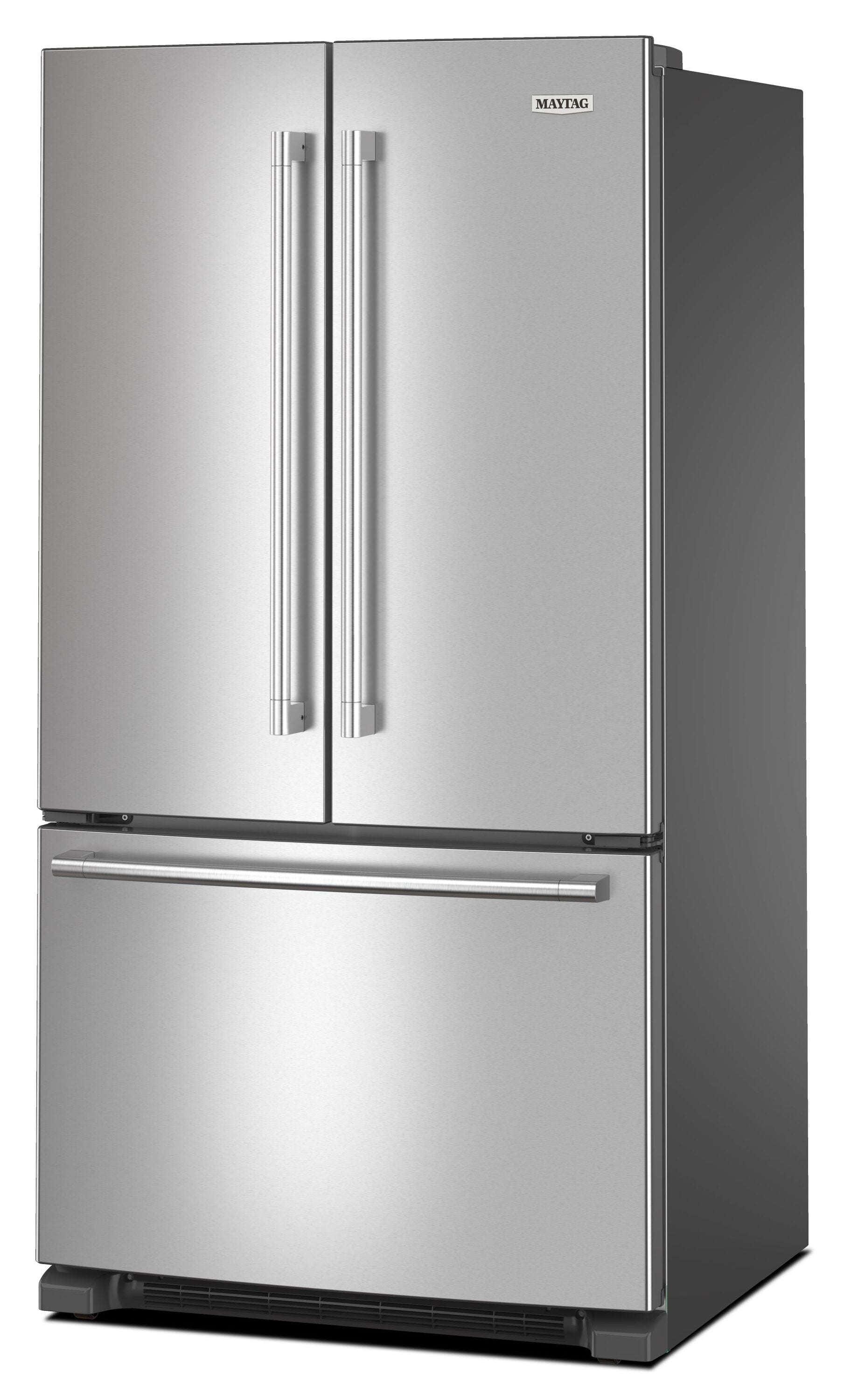 Maytag Standard-Depth 25.2-cu ft 3 -Door 36-in Wide French Door Refrigerator with Ice Maker ( Fingerprint Resistant Stainless Steel )
