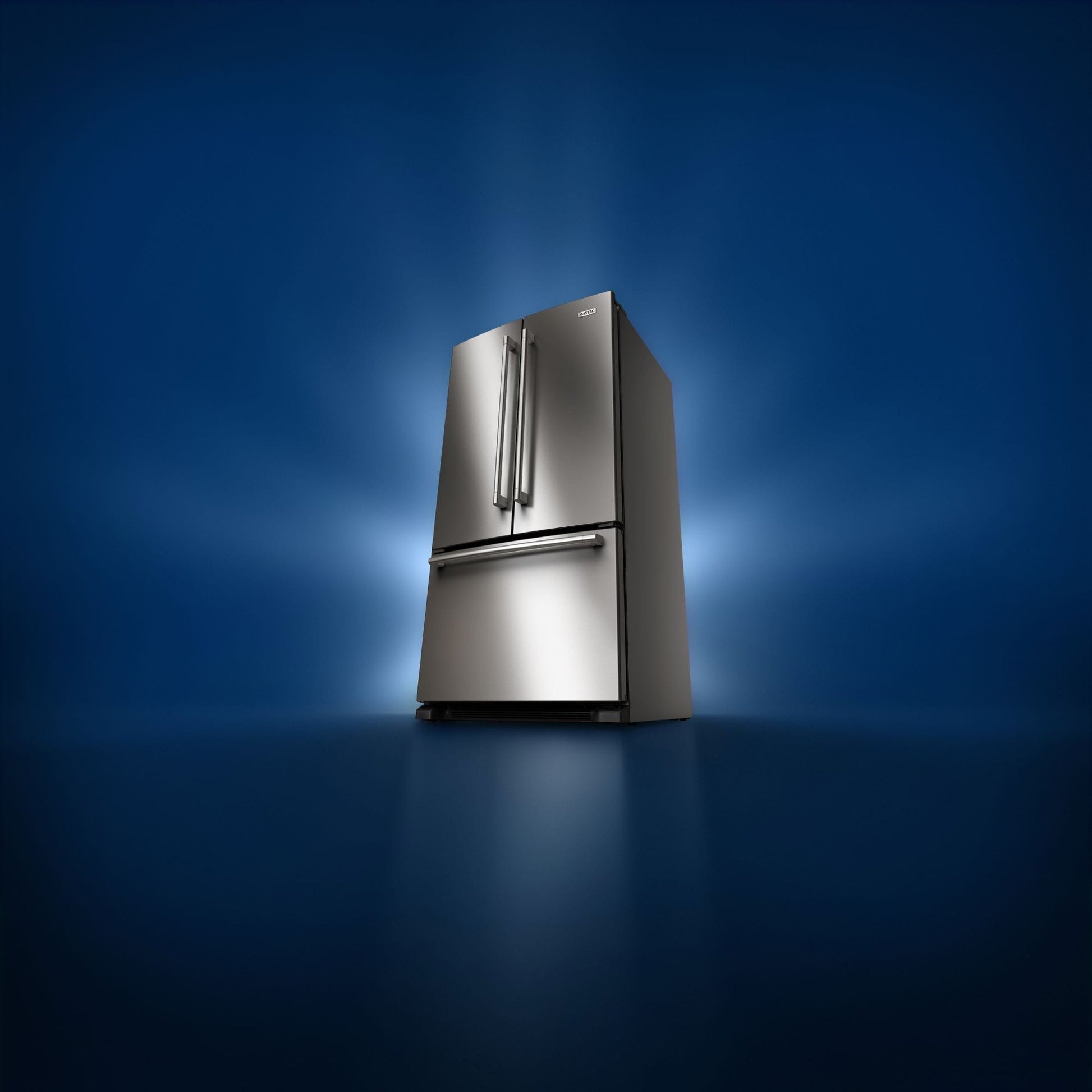 Maytag Standard-Depth 25.2-cu ft 3 -Door 36-in Wide French Door Refrigerator with Ice Maker ( Fingerprint Resistant Stainless Steel )