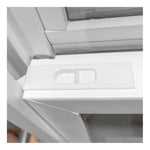 RELIABILT Series 28100 31-1/2-in x 71-1/2-in Black Exterior White Interior Vinyl New Construction Single Hung Window Low-E argon with Grids, (Half Screen Included)