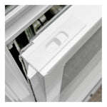 RELIABILT Series 28100 31-1/2-in x 71-1/2-in Black Exterior White Interior Vinyl New Construction Single Hung Window Low-E argon with Grids, (Half Screen Included)