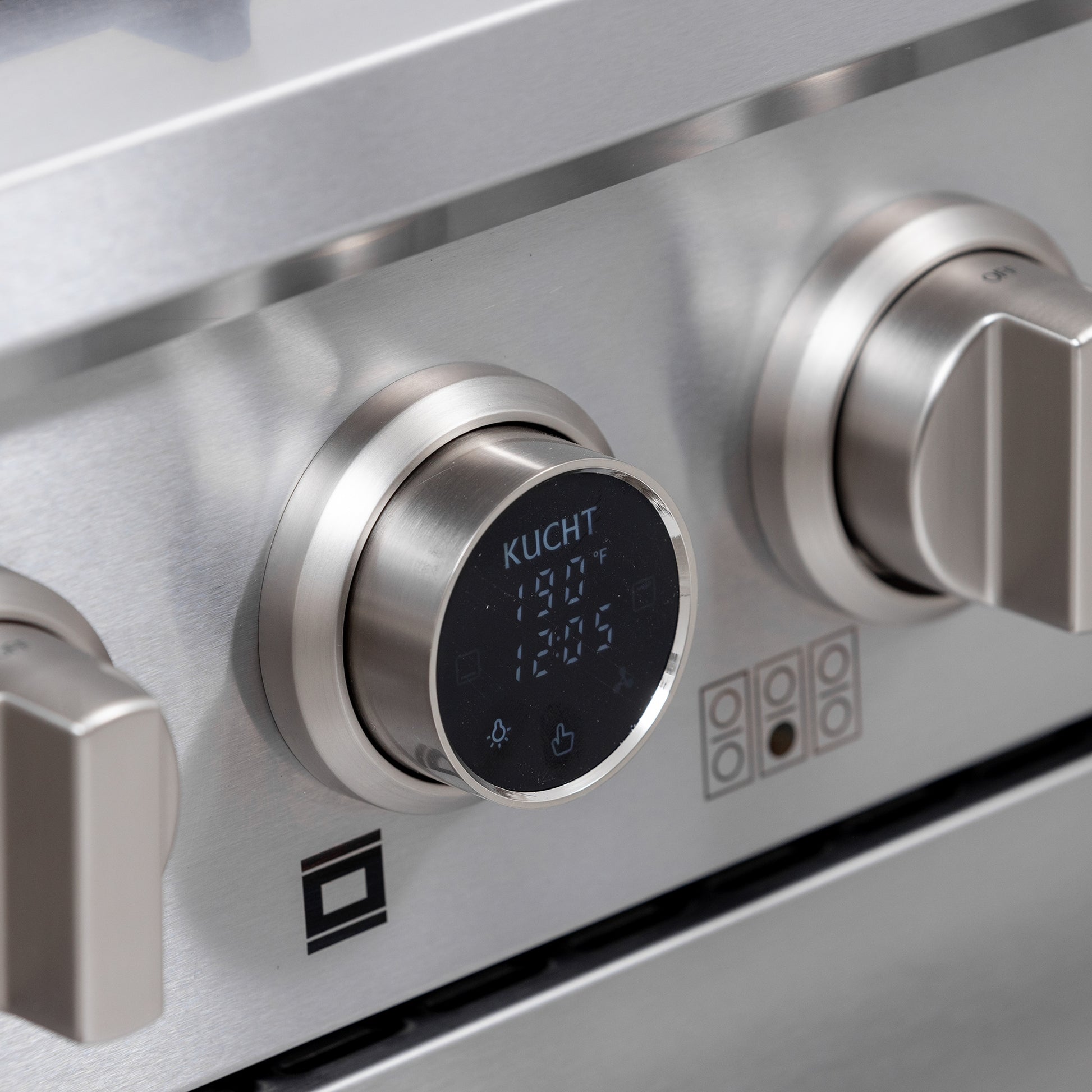Kucht KX Series 36-in Deep recessed 6 burners Convection Oven Freestanding Dual Fuel Range ( Stainless Steel )