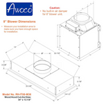 Awoco 36-in Ducted 1000-CFM Stainless Steel Insert Under Cabinet Range Hood