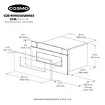 Cosmo 30-in 1.2-cu ft 1000-Watt Microwave Drawer (Stainless Steel), COS-MWD3012NHSS *JR2510, Retail: $1,699.99, FINAL PRICE: $899.99 + TAX
