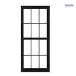 RELIABILT Series 28100 31-1/2-in x 71-1/2-in Black Exterior White Interior Vinyl New Construction Single Hung Window Low-E argon with Grids, (Half Screen Included)