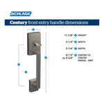 Schlage Century Satin Nickel Exterior Entry Door Handleset