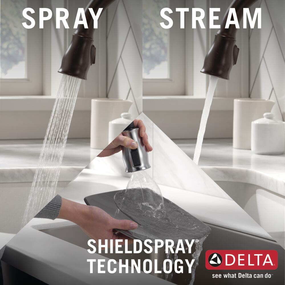 Delta Leland Single Handle Pull-Down Kitchen Faucet with ShieldSpray Technology in Venetian Bronze, 9178-RB-DST, MRSP: $756, FINAL PRICE: $ + TAX