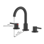Project Source Matte Black Widespread 2-handle WaterSense Mid-arc Residential Handle Bathroom Sink Faucet with Drain