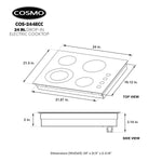 Cosmo 244Ecc 24-in 4 burners Smooth surface Stainless steel Electric Cooktop