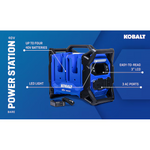 Kobalt K40 1800-Watts Portable Power Station (Batteries NOT Included), KBS 1040B-03 #5418357 *JR2512, Retail: $699.00, FINAL PRICE: $349.99 + TAX