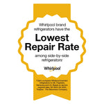 Whirlpool 20.85-cu ft Counter-Depth 36-in Wide Side-by-Side Refrigerator with Ice Maker ,Water and Ice Dispenser ( Fingerprint Resistant Stainless Finish )