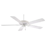 Minka Aire Contractor 52-in White with White Blades Ceiling Fan Without Light and Pull Chain Included 5 -Blade