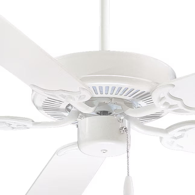 Minka Aire Contractor 52-in White with White Blades Ceiling Fan Without Light and Pull Chain Included 5 -Blade