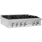 ZLINE KITCHEN & BATH Professional 36-in 6 burners Stainless steel Gas Cooktop
