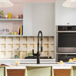 Moen Joric Matte Black Single Handle Deck-mount Pull-down Kitchen Faucet with Sprayer (Includes Deck Plate)
