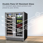 TCL 23.4-in W 20 -Bottles Stainless Steel Dual Zone Cooling Built-in/Freestanding Indoor Wine Cooler, B422D *JR2510, Retail: $799.00, FINAL PRICE: $379.99 + TAX
