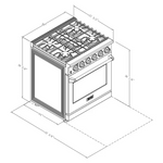 KOSTCH 30-in 5 burners 4.55-cu ft Convection Oven Freestanding Natural Gas Range (White), KOS-30RG03M-W *JR2510, Retail: $1,899.00, FINAL PRICE: $1,199.99 + TAX