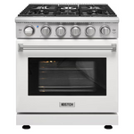 KOSTCH 30-in 5 burners 4.55-cu ft Convection Oven Freestanding Natural Gas Range (White), KOS-30RG03M-W *JR2510, Retail: $1,899.00, FINAL PRICE: $1,199.99 + TAX