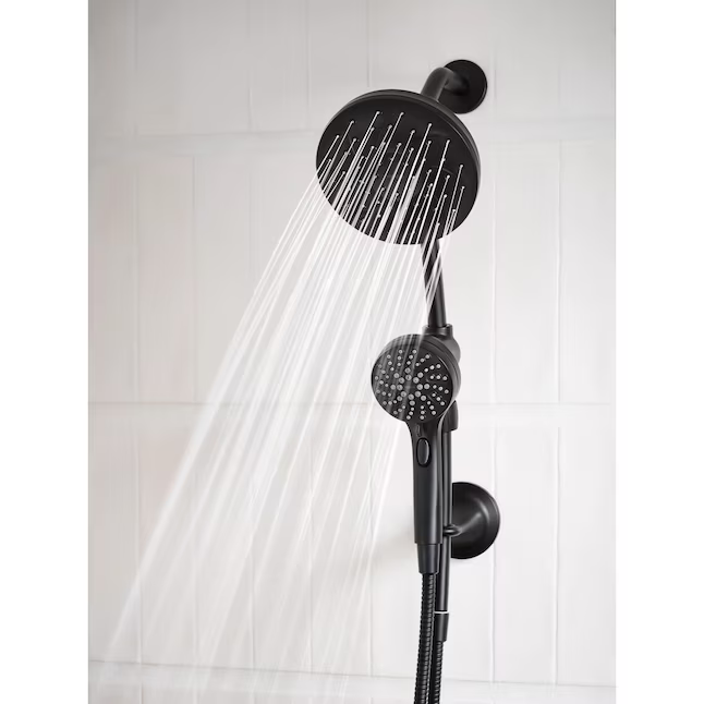 Moen Engage 6.0 -Spray Matte Black 6-in Square Rain Shower Head with Handheld Combo 1.75 GPM, 28501EPBL *JR2510, Retail: $472.80, FINAL PRICE: $119.99 + TAX