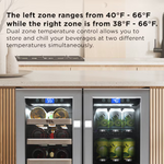 TCL 23.4-in W 20 -Bottles Stainless Steel Dual Zone Cooling Built-in/Freestanding Indoor Wine Cooler, B422D *JR2510, Retail: $799.00, FINAL PRICE: $379.99 + TAX