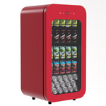 TCL 17.7-in W 94-Can Capacity Red Freestanding Indoor Beverage Refrigerator with Glass Door, BC94L2R *JR2512, Retail: $449.00, FINAL PRICE: $199.99 + TAX