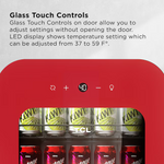 TCL 17.7-in W 94-Can Capacity Red Freestanding Indoor Beverage Refrigerator with Glass Door, BC94L2R *JR2512, Retail: $449.00, FINAL PRICE: $199.99 + TAX