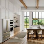 ZLINE KITCHEN & BATH Counter-Depth 22.5-cu ft 4 -Door 36-in Wide with Ice Maker (Fingerprint Resistant Stainless Steel)