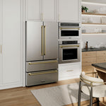 ZLINE KITCHEN & BATH Counter-Depth 22.5-cu ft 4 -Door 36-in Wide with Ice Maker (Fingerprint Resistant Stainless Steel)
