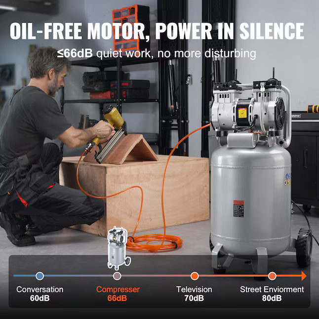 VEVOR 13-Gallon Electric 125 PSI Vertical Air Compressor with Accessories Included