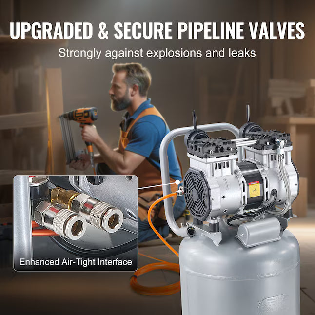 VEVOR 13-Gallon Electric 125 PSI Vertical Air Compressor with Accessories Included