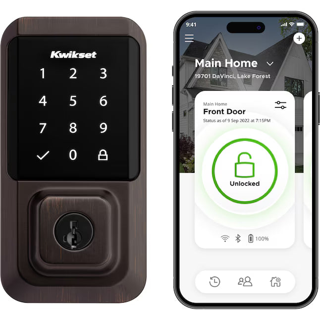 Kwikset Halo Keyless Entry Venetian Bronze Smart Wi-Fi and Touchscreen Keypad Electronic Deadbolt Lock ft. SmartKey Security, 939 WIFI TSCR 11P, FINAL PRICE: $129.99 + TAX