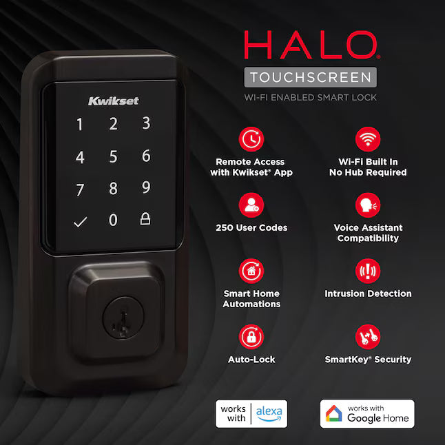 Kwikset Halo Keyless Entry Venetian Bronze Smart Wi-Fi and Touchscreen Keypad Electronic Deadbolt Lock ft. SmartKey Security, 939 WIFI TSCR 11P, FINAL PRICE: $129.99 + TAX