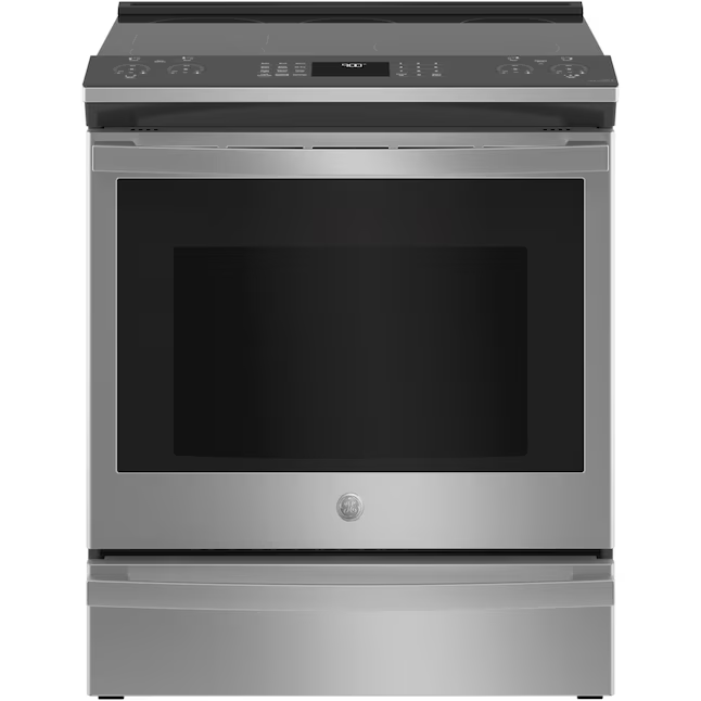 GE Profile 30-in Glass Top 5 burners 5.3-cu ft Air Fry Convection Oven Slide-In Electric Range (Fingerprint Resistant Stainless Steel), PSS93YPFS *HD2509, Retail: $2,499.00, FINAL PRICE: $1,099.99 + TAX