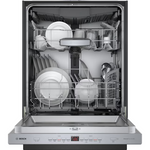 Bosch 500 Series Top Control 24-in Built-In Dishwasher With Third Rack (Stainless Steel) 44-dBA