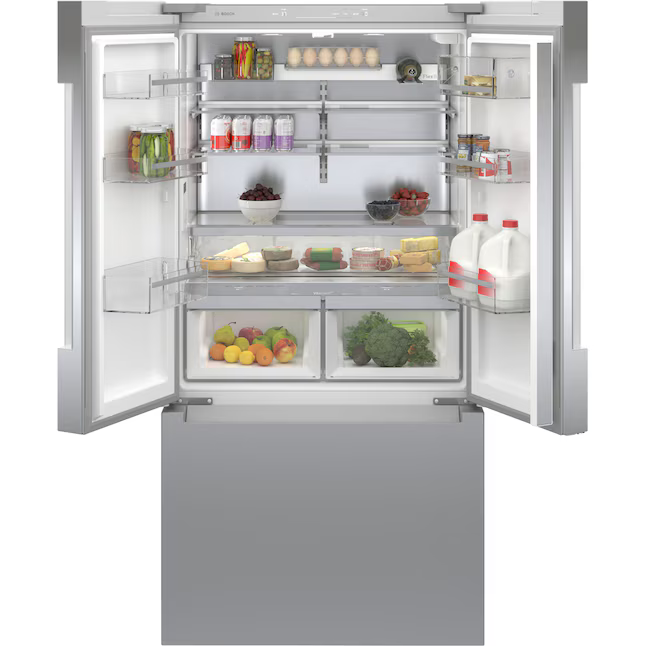 Bosch Counter-Depth 22-cu ft 3-Door Smart Compatible French Door Refrigerator with Ice Maker with Ice Dispenser (Stainless Steel), B36CT81ENS/06 *JR2508, Retail: $3,899.00, FINAL PRICE: $2,499.99 + TAX
