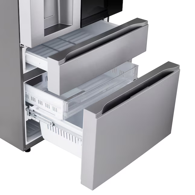 LG Standard-Depth InstaView MyColor 28.6-cu ft 4-Door 36-in French Door Refrigerator with Dual Ice Maker with Water and Ice Dispenser and Door within Door (PrintProof Stainless Steel), LF29S8365S *JR2512, Retail: $4,099.00, FINAL PRICE: $1,999.99 + TAX