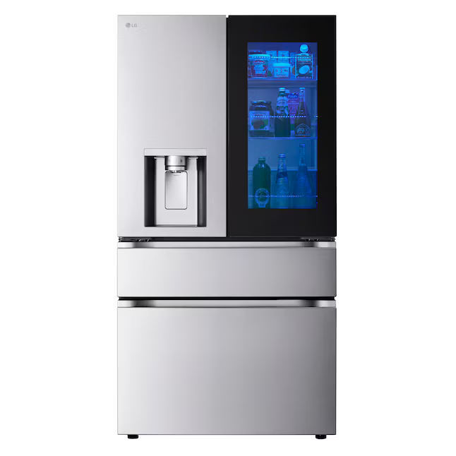LG Standard-Depth InstaView MyColor 28.6-cu ft 4-Door 36-in French Door Refrigerator with Dual Ice Maker with Water and Ice Dispenser and Door within Door (PrintProof Stainless Steel), LF29S8365S *JR2512, Retail: $4,099.00, FINAL PRICE: $1,999.99 + TAX